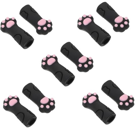 VALICLUD 10piezas Funda Protectora Reutilizable para Alicates Protectores para Pinzas de Silicona Fundas para Tijeras de Cutículas Forma de Pata de Gato Herramientas de Manicura y Pedicura