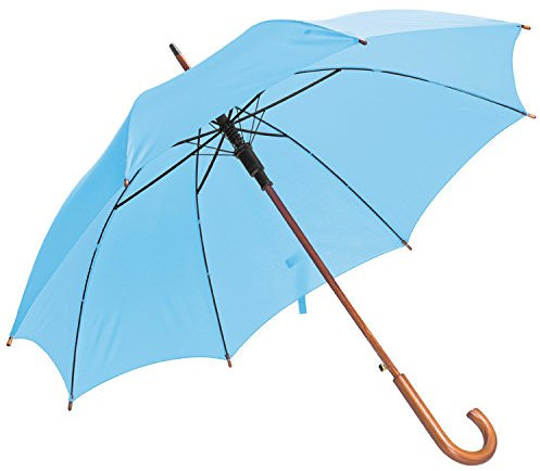 ohne Markenname Automatik-Regenschirm hellblau