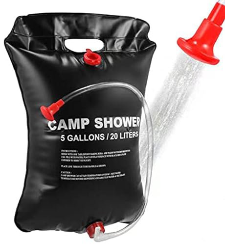 VABNEER Camping Shower Bag 20L Solar Shower Bag for Beach Swimming Outdoor Traveling Hiking (1)