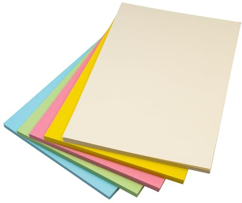 Hawksbill A4 Pastel Card 160GSM Rainbow Pastel Coloured Card 100 Pack