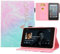 BYCeKe Case for Amazon Fire 7 Tablet (9th/7th/5th Generation, 2019 2017 2015 Release) Slim PU Leather Shell Stand Smart Folding Cover for Kindle Fire 7 Case with Auto Wake/Sleep, Pink Blue