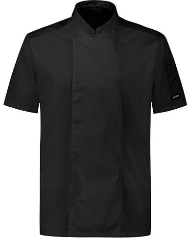 PALLTEX NORI SS Chaquetilla Chef Hombre Chaquetas de Chef Chaquetilla Chef Mujer Chaqueta Cocinero Hombre Ropa de Cocinero Negro, L