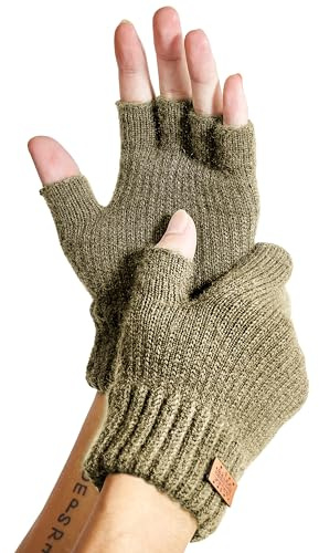 JYUYNY Guantes sin Dedos - Invierno Guantes Tejidos Cálidos Trabajar Correr Ciclismo Conducir para Hombre y Mujer Guantes