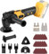 Cordless Oscillating Tool for Dewalt 20V Battery, Brushless Multifunctional Oscillating Tool with 6 Speed with 23 Accessories for Cutting, Carving, Sanding and Drilling (NO Battery)