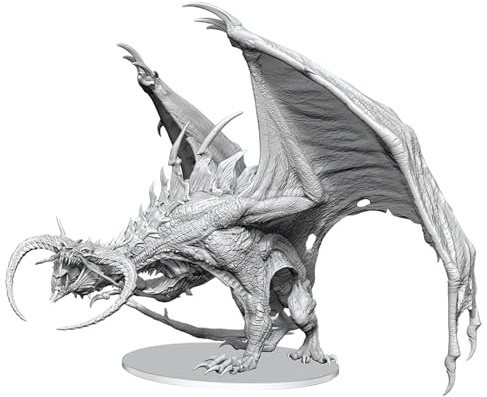 WizKids Pathfinder Battles Deep Cuts: Dragón diabólico en miniatura en caja | Figura sin pintar