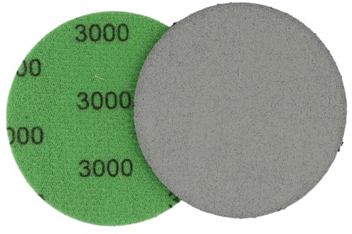 Lot de 10 disques de ponçage en mousse grain P3000 75 mm pour enlever les rayures de vernis transparent