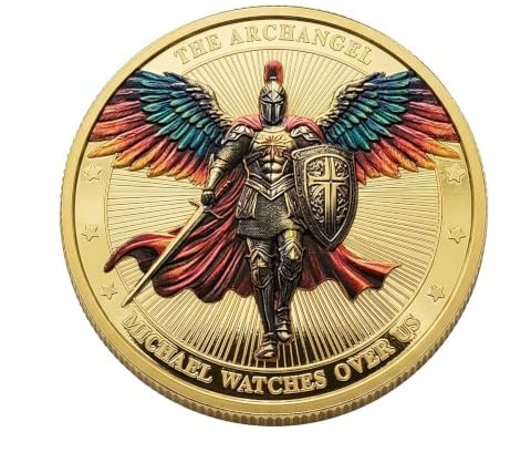 Eillwin Archangel Michael 40mm Commemorative Coin Religious Medallion