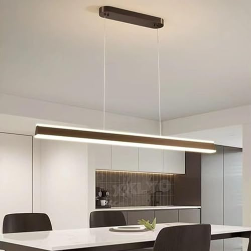 XKLYO Lampada a Sospensione LED Moderna Dimmerabile (10%-100%) con Telecomando - Regolabile in Altezza, 3 Tonalità Luce (3000K/4500K/6000K) per Sala da Pranzo, Cucina, Soggiorno (Nero, 150cm)