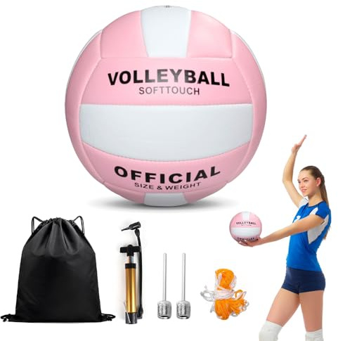 KBIBCK Ballon de Volley, Ballon Beach Volley Taille 5, Résistant à L’éclatement, pour Entraînement et Compétition en Salle, Idéal pour Les Piscines, Les Gymnases et Les Salles de Sport
