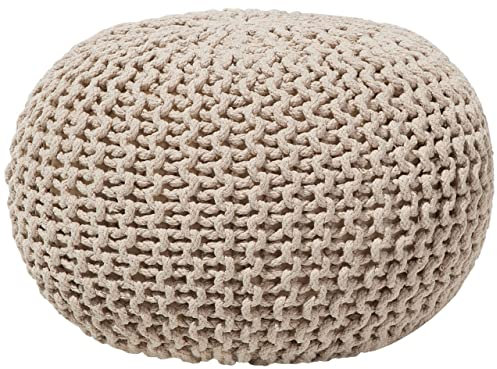 Beliani Trendy Ottoman in Beige Baumwolle 50x35 cm Conrad