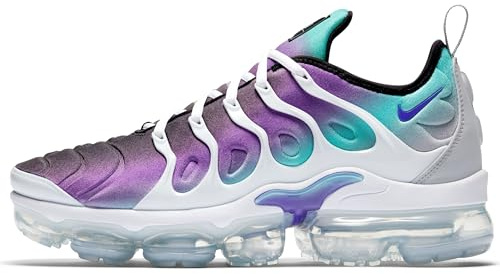 Nike Sneaker Air Vapormax Plus, White/Fierce Purple-Aurora Green-Black, 924453-101, 42.5 EU (M 9 US)
