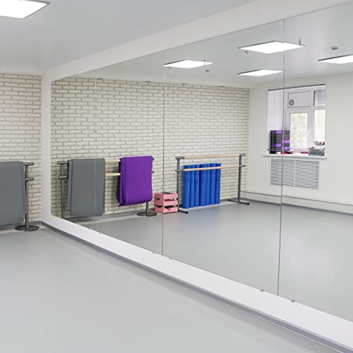 MirrorOutlet - Large Frameless Glass Wall Mirror (183cm x 121cm) Home Gym Mirror with Cut Edges & 4 Pre-Drilled Holes for Wall Hanging.