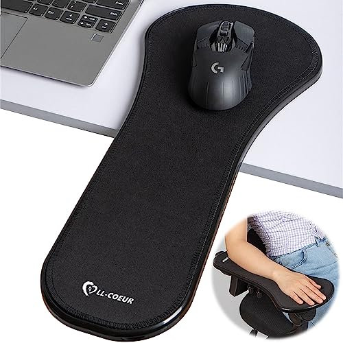 LL-COEUR Ergonomische Computer Handgelenkstütze Mausarmhalterung Einstellbar Armablage Handgelenkauflage Verstellbar Armauflage Schreibtisch Extender für Tisch und Stuhl