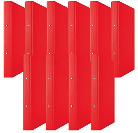 DONAU 3732001PL-04 Ringbuch Rot | 2-O-Ring-Mechanik 20mm DIN A4 Ringordner Pappe/ Kunststoff | Aus 1,9 mm dickem Karton mit öko PP 100µ | 10er Packung