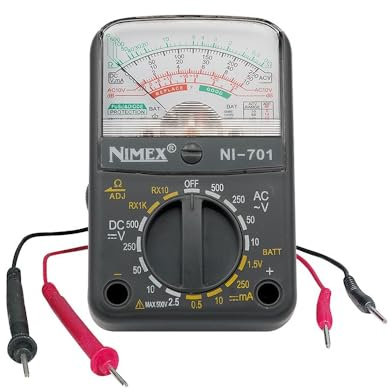 TESTER MULTIMETRO ANALOGICO FINO A 500 V PROVA BATTERIA