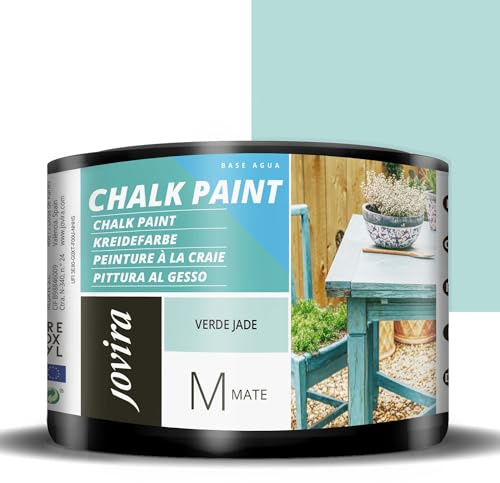 JOVIRA PINTURAS Chalk Paint, Pittura al Gesso, Matte all' Aqua, Rinnova il tuo arredamento con creatività. (375 Millilitri, Verde Giada)