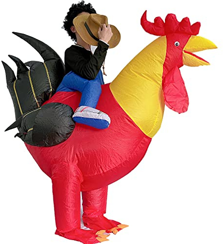 ERSTUME Inflatable Rooster Costume, Inflatable Fancy Dress and Halloween Costumes, Rider Costume for Christmas Birthday Wedding Easter Party