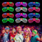 Led Brille für Party 12 Stück LED Brille Partybrille, 3 Blinkende Modi, Weihnachtsgeschenke für kinder, Leuchtbrille für Weihnachten, Silvester, Halloween, Geburtstag Fasching Partydekoration