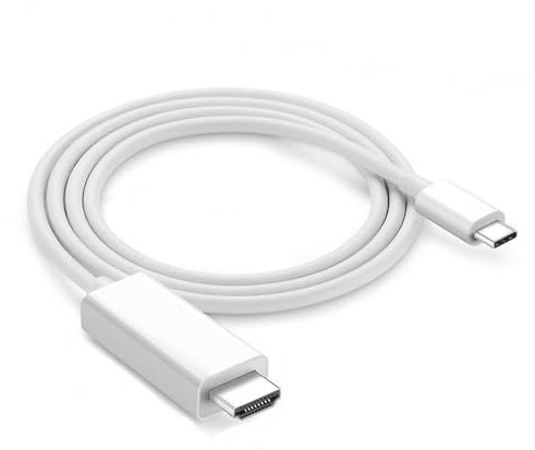 MYAYD Adaptador USB C a HDMI 4K, Cable Tipo C Hasta 1080p Full HD UHD, 1,8 Metros en Color Blanco