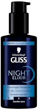 Gliss Kur Night Elixir Aqua Revive Tratamiento Mascarilla de Pelo, 100ml