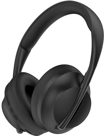 ND NEXT DESTINATION Auriculares Inalámbricos de Bluetooth 5.3 con Bass y Sonido Estéreo Casco Diadema Over Head Audífono de Oído Abierto (Negro)