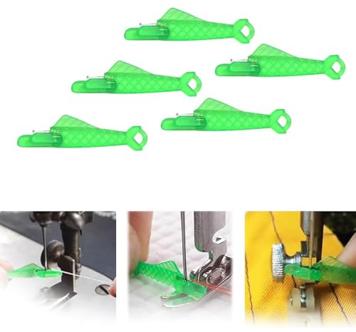 Enfile-aiguilles pour machine à coudre, aiguille de machine à coudre, enfile-aiguilles DIY, outil d'enfilage automatique, enfile-aiguilles à boucle rapide pour machine à coudre (Vert 5 PC) | Enfile-aiguille pour machine à coudre type bouche de poisson