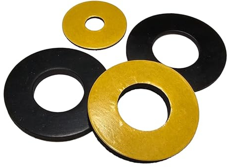 Solid Neoprene Adhesive Backed Rubber Washer - Size; 2mm Thick - 9mm Inside Diameter x 38mm Outside Diameter
