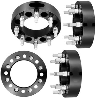 UAGFDFF WheelSpacers Spurverbreiterungen 8 x6,5 Radadapter 8 Lug Geschmiedete Distanzstücke 9/16-18 Bolzen Distanzstücke für Ford F250 F350 Spurverbreiterungen(1.5inch 87.1mm)