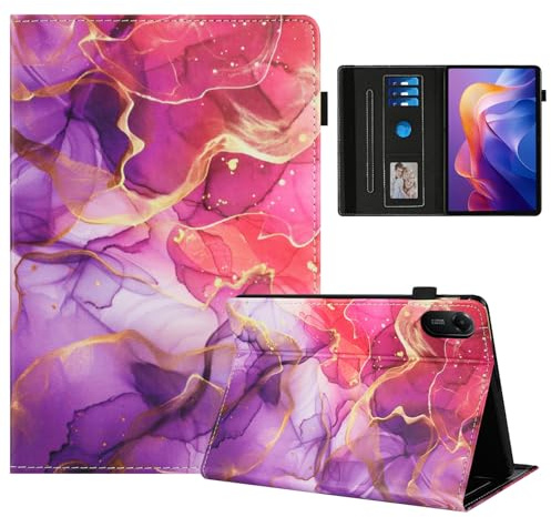 Rostant Fodral för Xiaomi Redmi Pad 2 11 tum 2025 PU-läder med magnetstativ, plånboksfodral, skyddsfodral för Xiaomi Redmi Pad 2 11 tums marmor