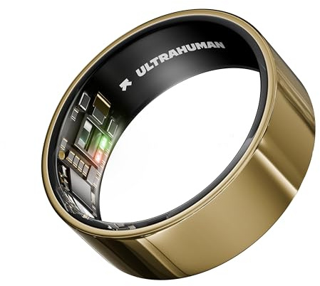 ULTRAHUMAN Ring AIR (certifierad förnyad) – Smart Ring Health Tracker, sömnspårare, smart ring för män/kvinnor, fitnessmätare (Bioniskt guld, 6)