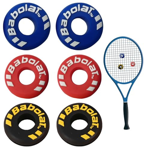 VBSYUYQ 6 Pcs Tennis Racket Shock Absorbers Tire Shape for Racquet Sports