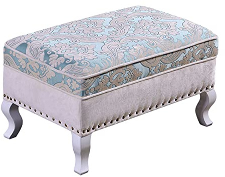 Träbänk For Entrén Med Sammetssits, Modern Accentfotpall For Sovrum, Vardagsrum, Studentrum(A,31x18x16inch)