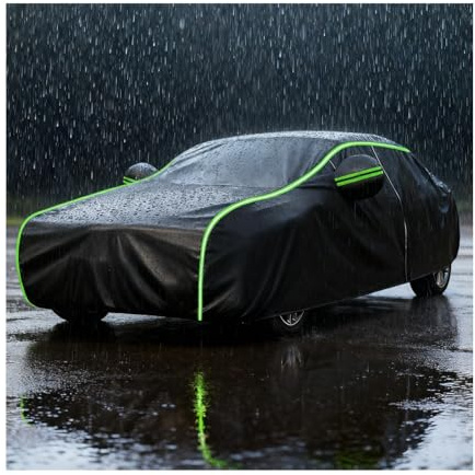 Bache Voiture Exterieur pour MG ZS Hybrid+,Porte à Fermeture Éclair pour Accès Facile | Tissu Oxford Haute Densité | Protection Totale du Véhicule