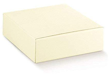 scotton spa Scatola Astuccio bomboniera 30X30X10 cm Seta Avorio | Apertura Laterale Come da Foto | Ottima e Robusta Scatola Regalo