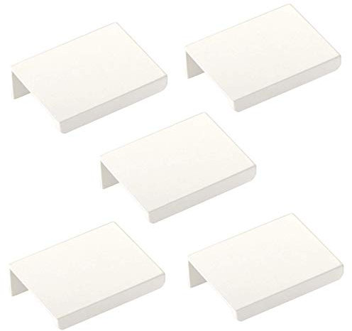 5 Stück Möbelgriffe Blankett Jane 50 mm weiß Ral 9003 Schrankgriffe Hinterschraubgriffe Schubladengriffe von Sotech