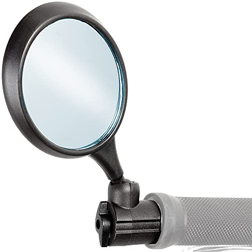 Delta Cycle & Home Universal Bike Handlebar Bar End Mirror, Fully Adjustable Handlebar Rearview Mirror For Bicycles, Large Ultra-Clear Glass Safety Mirror fits Road, Mountain, Cruisers, and E-Bikes