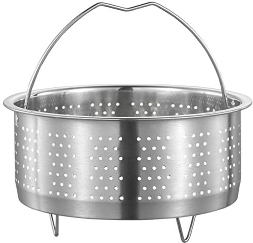 Luxshiny Steamed Rice Steamer Insert 18Cm - Stainless Steel Steamer Basket for Cooking Vegetables Dumplings and Seafood with Easy Drain Design