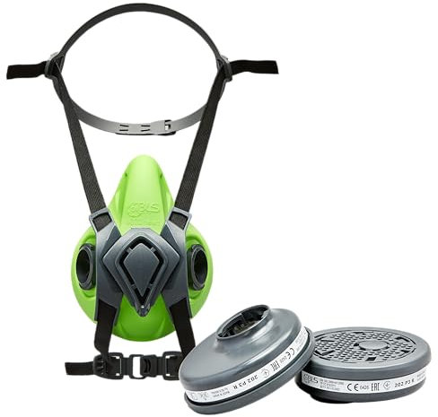 BLS Vormontiertes Set 4500next B-lock P3 R | 1 wiederverwendbare Halbmaske aus Silikon + 2 Staubfilter 202 P3 R | CE-zertifiziert | Made in Europe