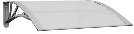 vidaXL Auvent de Porte Gris et Transparent 80 x 75 cm en Polycarbonate
