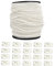 HASAYAKI Cordino a catena con perline per tende, 100 m/rotolo Corde per tirare con perline con 20 connettori, Riparazione per tende avvolgibili - Bianco