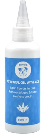 Gel dentaire pour animaux de compagnie à l'aloe vera | Soin bucco-dentaire sans balais, réduction de la plaque, tartre et soin des dents et des gencives des chiens et des chats tout en rafraîchissant
