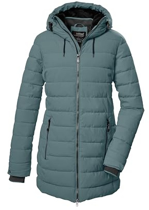 killtec dam quiltad parka/parkas med huva KOW 55 WMN QLTD PRK, blågrå, 50, 41809-000