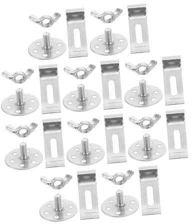 HOMSFOU 12 Ensembles De Clips De Fixation En Acier Résistant Pour Évier Sous Plan Support Robuste Et Étanche Pour Vasque Cuisine Et Salle De Bain Kit Montage Simple
