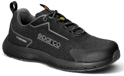 Sparco Traction S1PS Fuji Zapatos de Seguridad y contra Incendios, Unisex Adulto, Negro, 43 EU