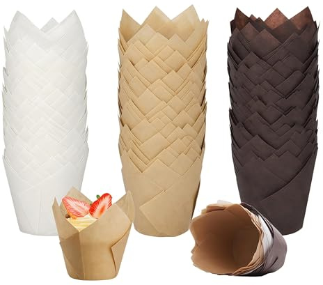 Lot de 150 caissettes à cupcakes en papier sulfurisé pour la maison, les mariages, Noël, les événements, les fêtes d'enfants