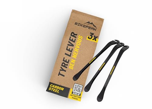 BikePeak Reifenheber Ben Nervous aus Carbonstahl – 3er Set für stabile und einfache Reifenmontage - Einsetzbar für Mountainbike, Rennrad, Citybike, E-Bike oder Kinderfahrrad