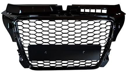Calandre Grille Nid D'abeilles Noir Compatible Avec A3 S3 RS3 08-13
