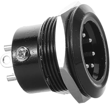 CLISPEED Adaptateur XLR Male à Souder Broches Connecteur Audio Fiable pour Montage Panneau Compatible avec Mélangeurs et Amplificateurs