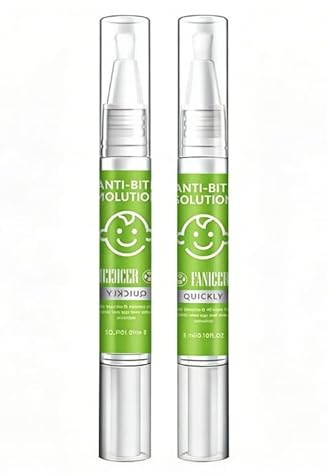 2 Pieza Amargo Lápiz para el Cuidado de las Uñas,Lápiz Contra Morderse las Uñas,para a No Chuparse los Dedos(Verde)