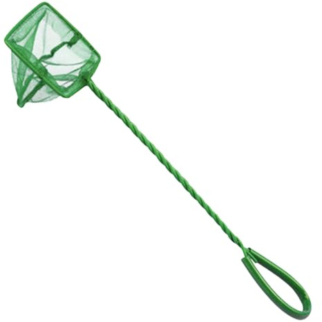 Aquarium Fish Net, Fine Mesh and Long Stainless Steel Handle, for Catching Small Fish and Shrimp in Tanks